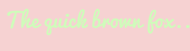Image with Font Color D0FBBB and Background Color F6D2D2